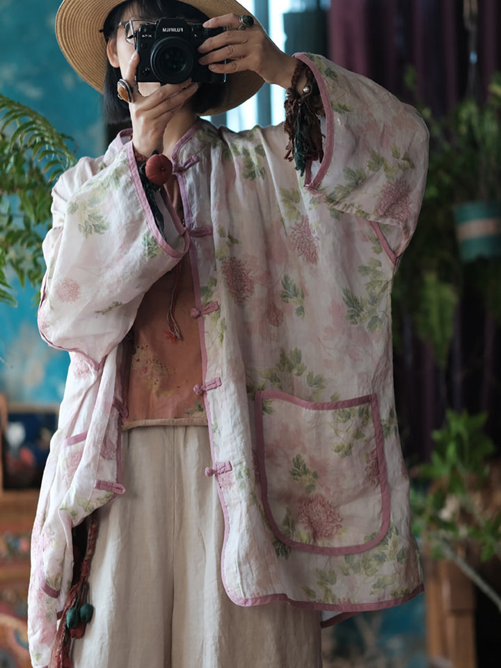 Vintage Floral Wind Ceket