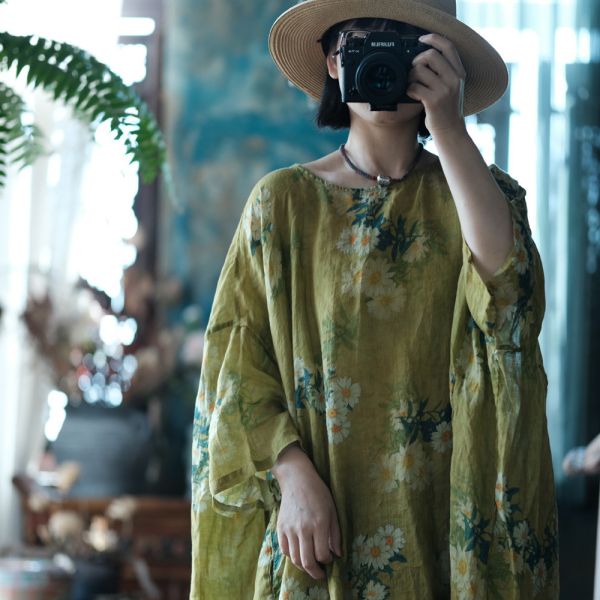 Boho Floral Rami Elbise