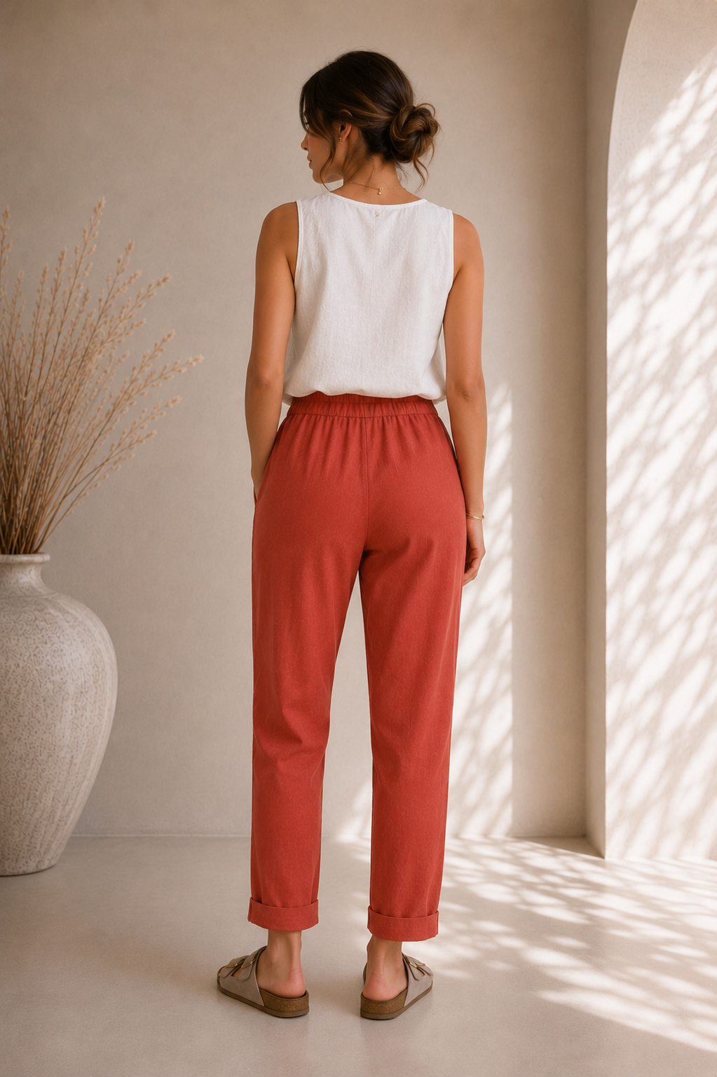 Terra Keten Kimono Pantolon Set