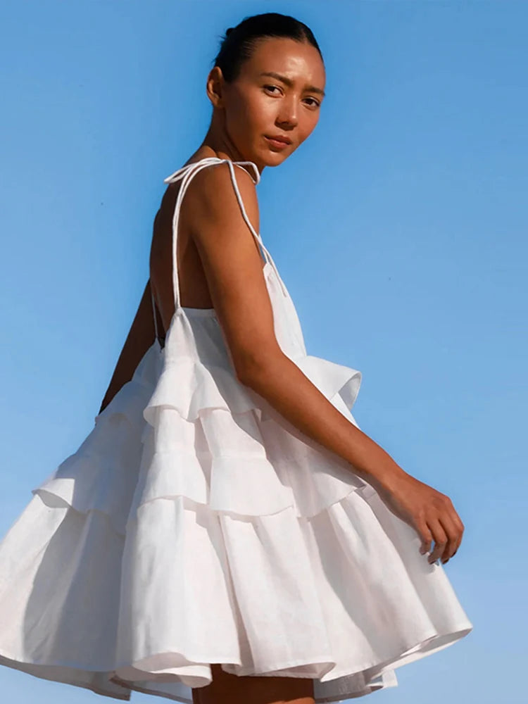Ruffles Summer Mini Elbise