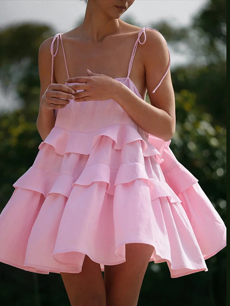 Ruffles Summer Mini Elbise