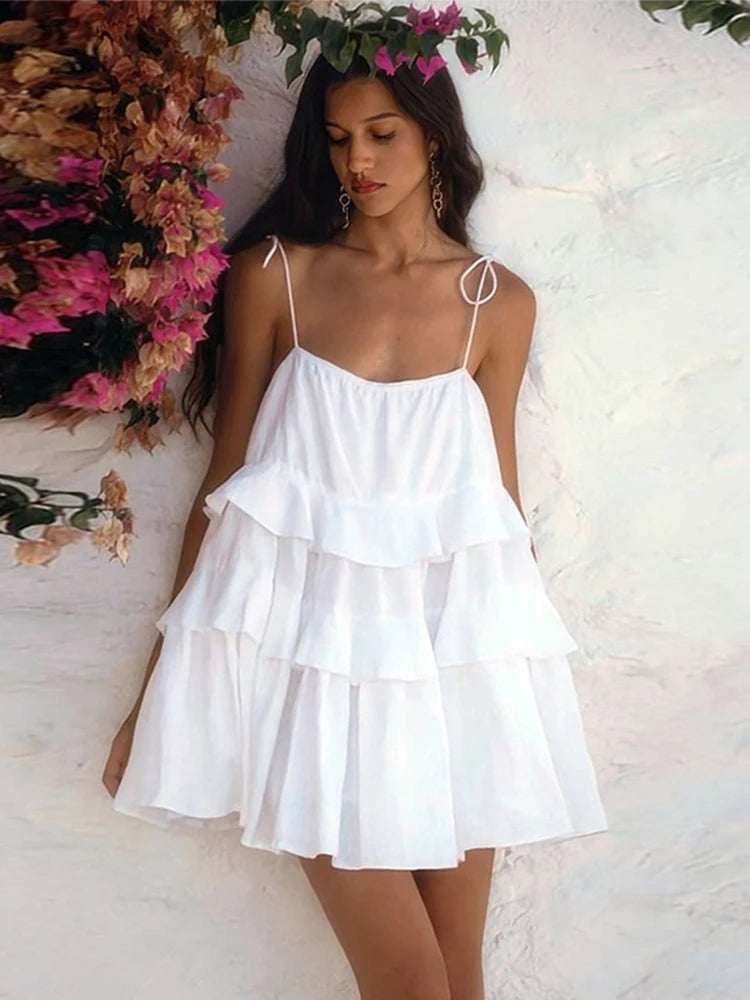 Ruffles Summer Mini Elbise