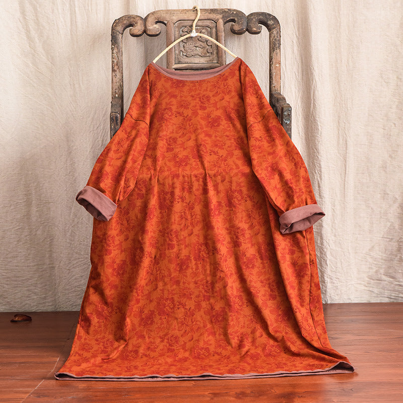 Vintage Blossom Midi Elbise