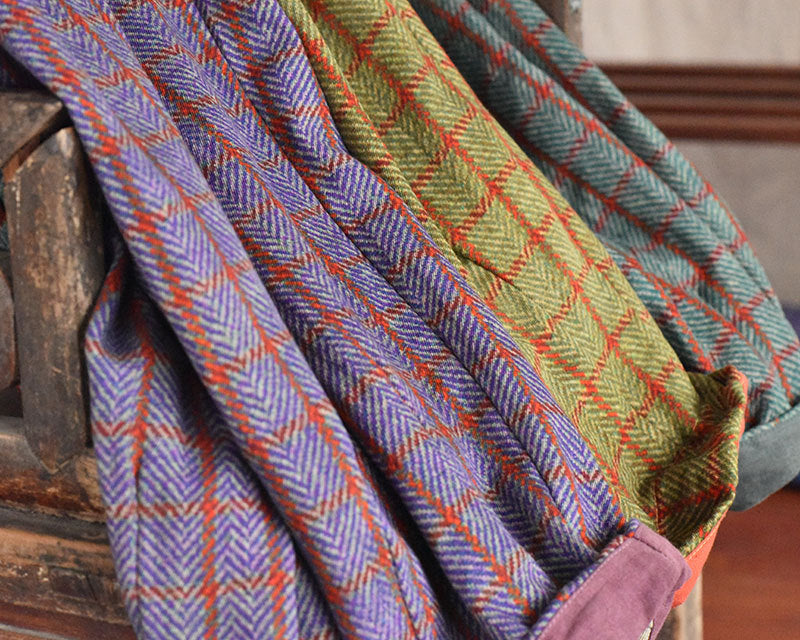 Vintage Ekose Keten Pantolon