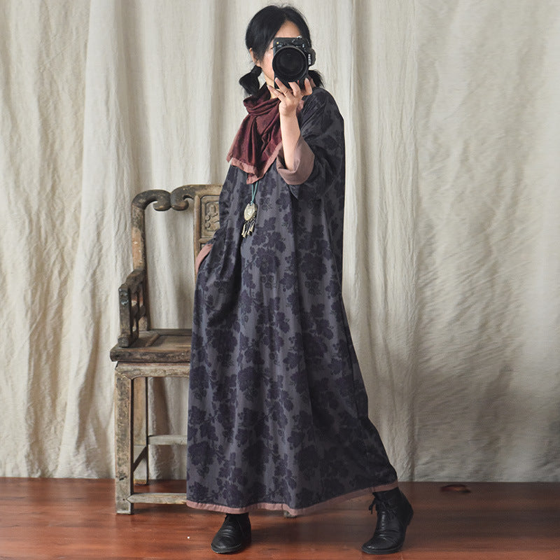 Vintage Blossom Midi Elbise