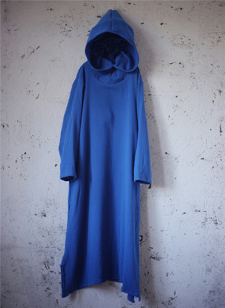Nature Hood Keten Elbise