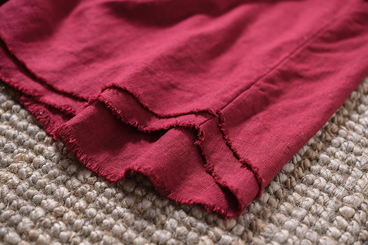 Vintage Breeze Keten Kolsuz Bluz