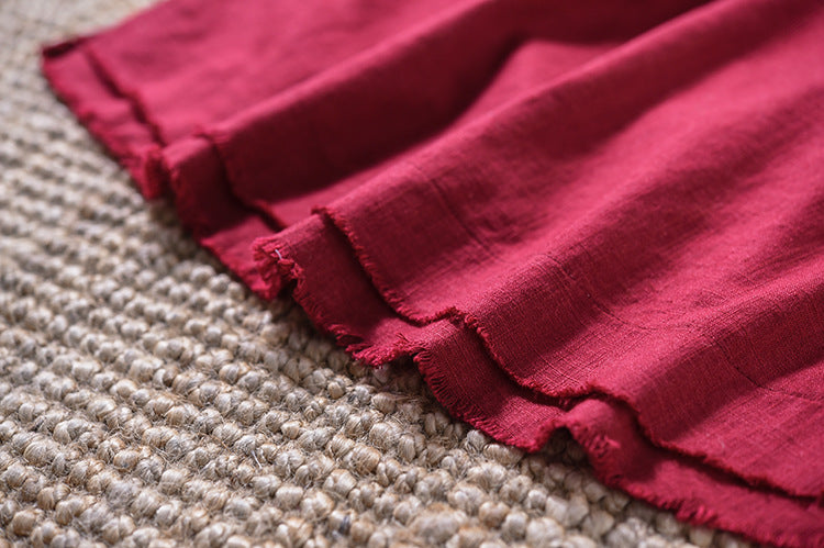 Vintage Breeze Keten Kolsuz Bluz