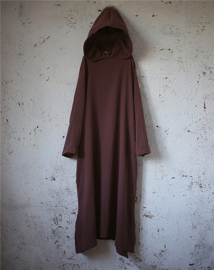 Nature Hood Keten Elbise
