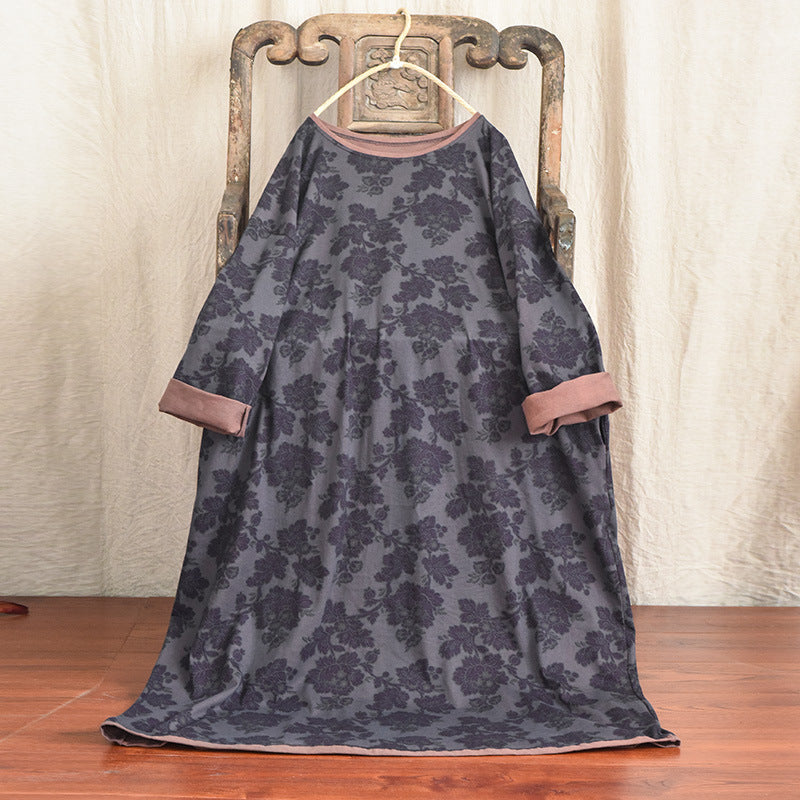 Vintage Blossom Midi Elbise
