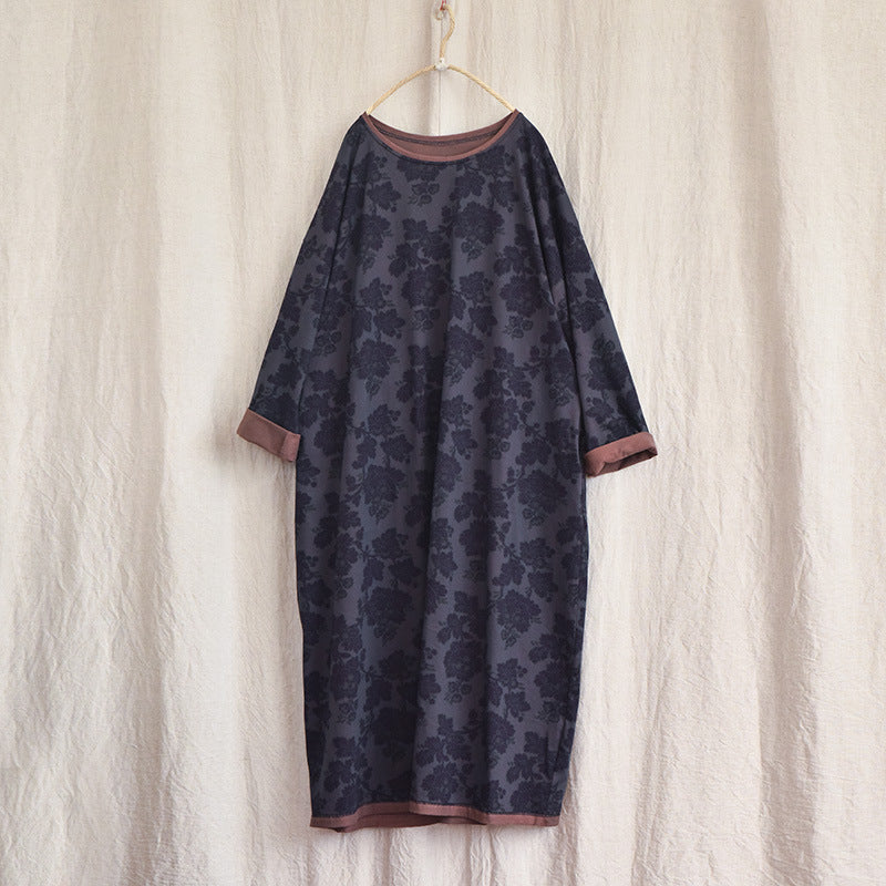 Vintage Blossom Midi Elbise