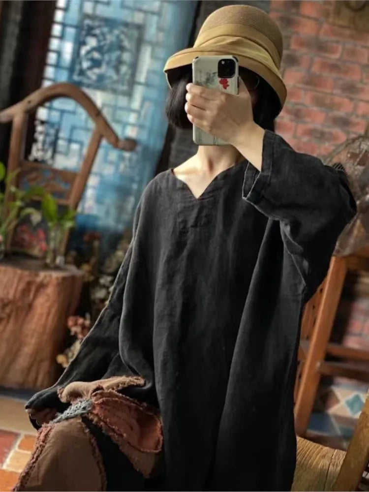 Vintage Patchwork Tunik Elbise