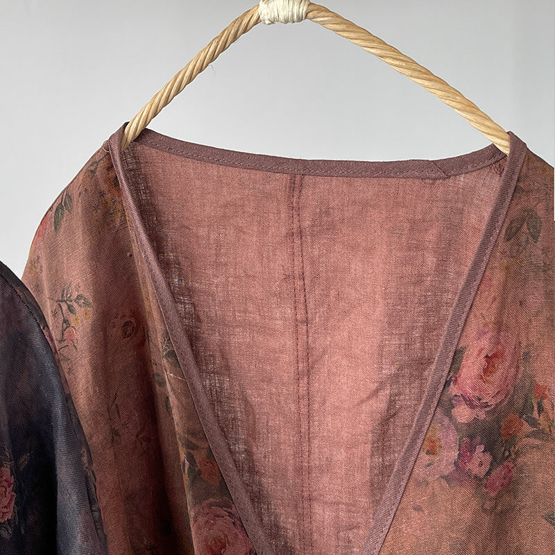 Bohemian Bloom Kimono Elbise