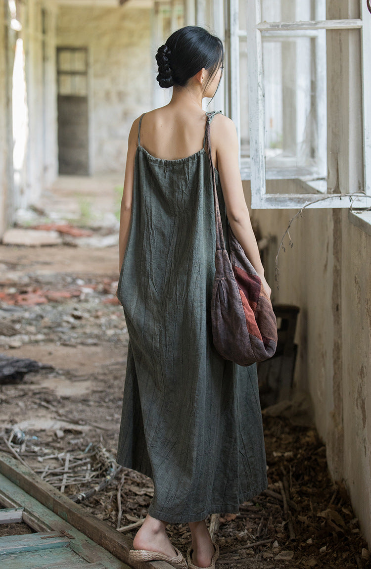 Boho Breeze Rami Keten Elbise