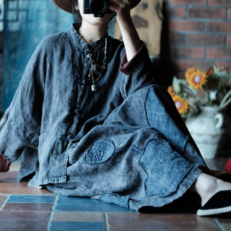 Vintage Lotus Patchwork Etek