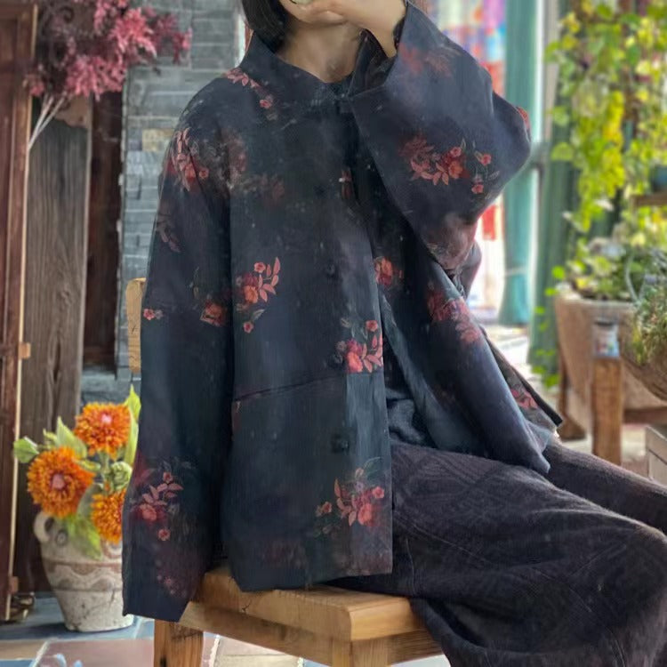 Vintage Bloom Keten Ceket