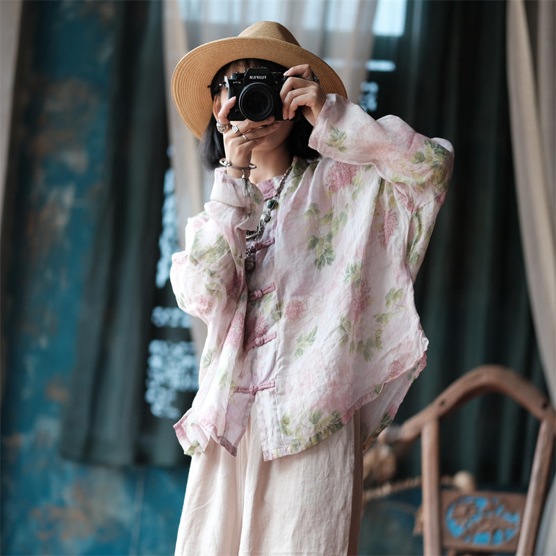 Vintage Floral Wind Bluz