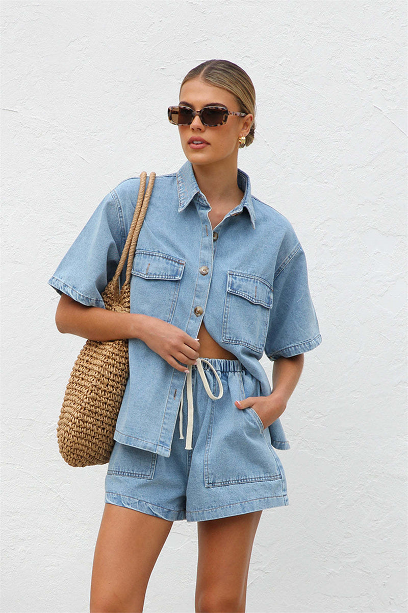 Urban Denim Şort Set