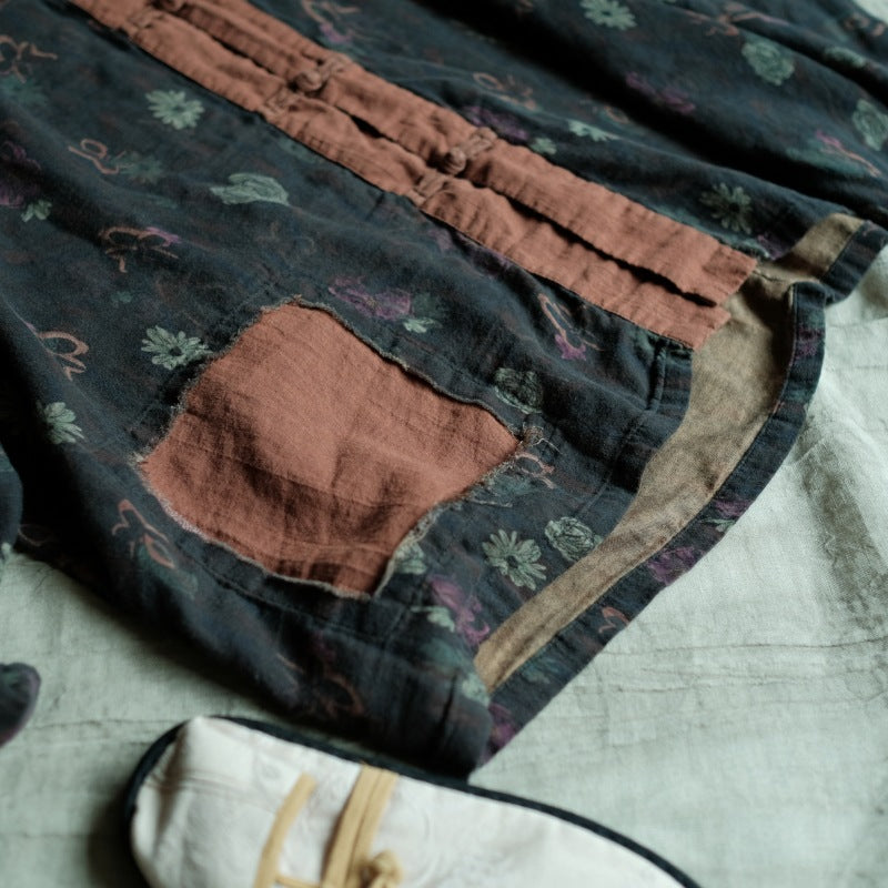 Kira Patchwork Pamuk-Keten Kısa Ceket – detay görünümü 12