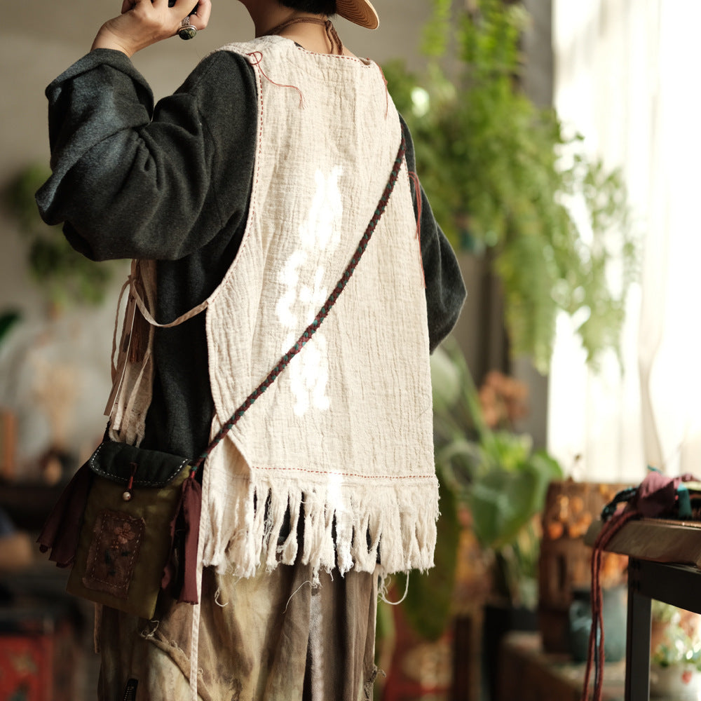 Boho Breeze Keten Bluz