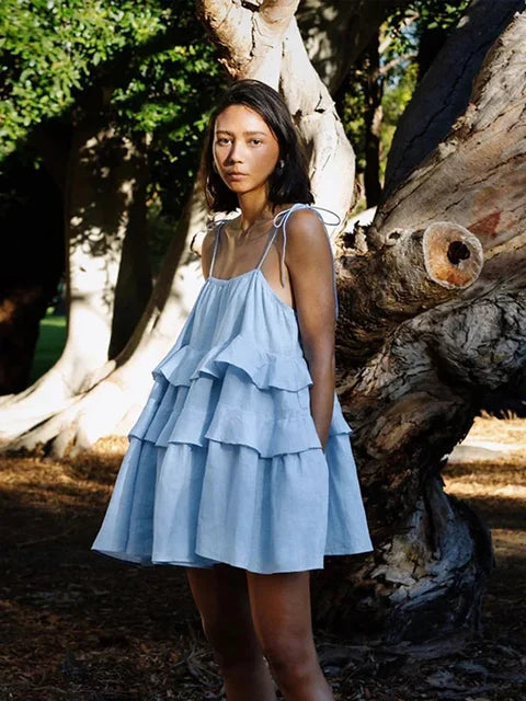 Ruffles Summer Mini Elbise