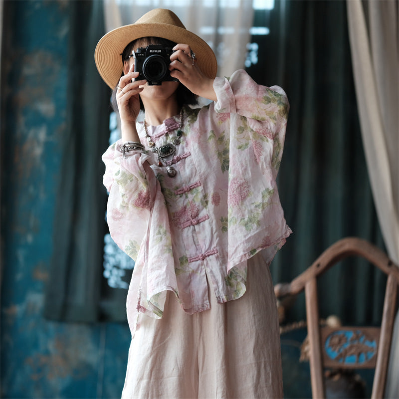 Vintage Floral Wind Bluz