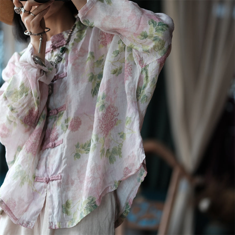 Vintage Floral Wind Bluz
