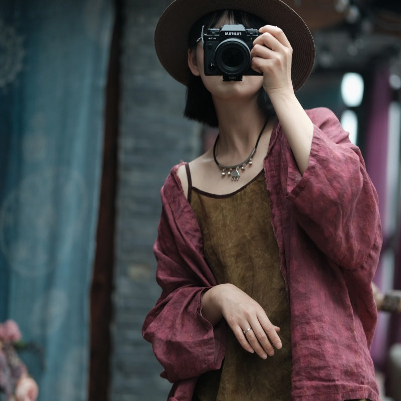 Vintage Bloom Askılı Bluz