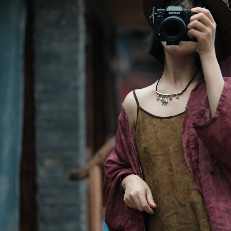 Vintage Bloom Askılı Bluz