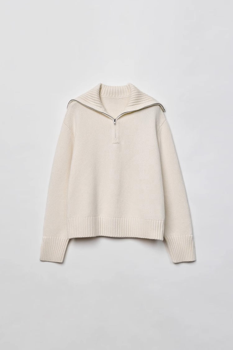 Cozy Zip Wool Triko