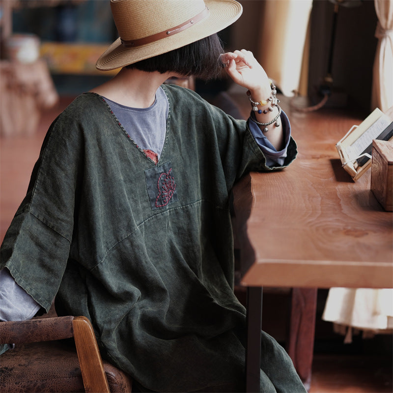 Vintage Aura Tunik Elbise