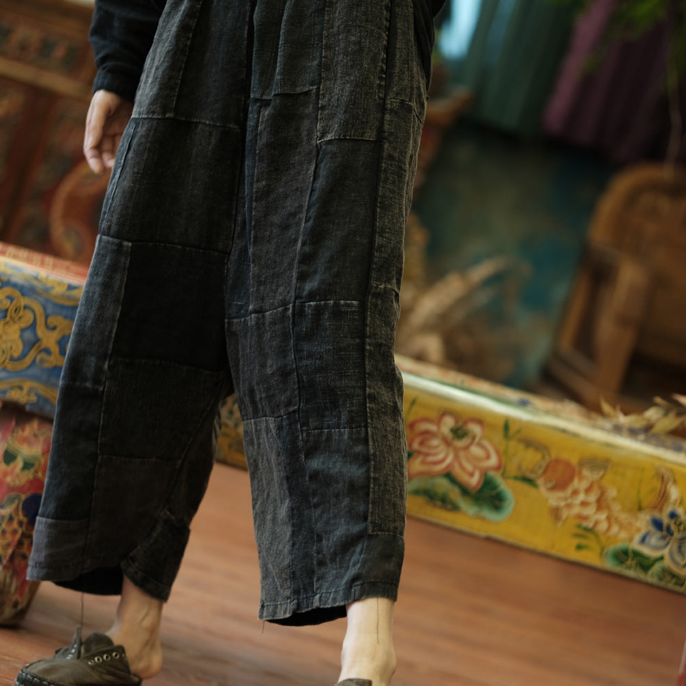 Vintage Patchwork Spring Pantolon