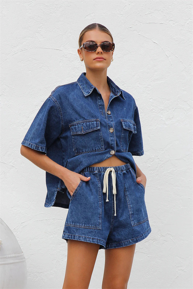 Urban Denim Şort Set