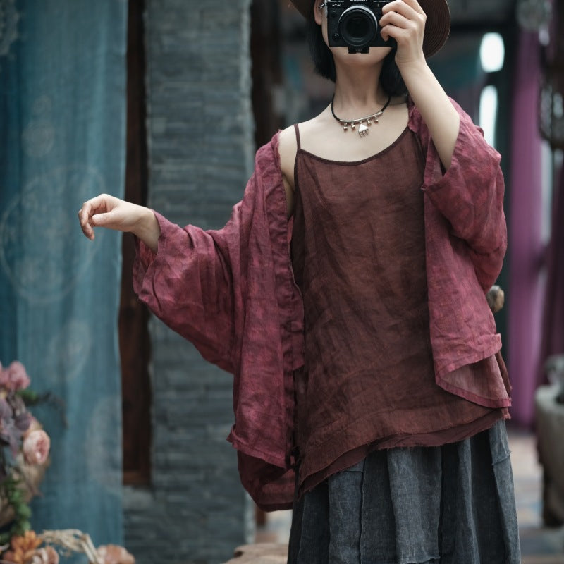Vintage Bloom Askılı Bluz