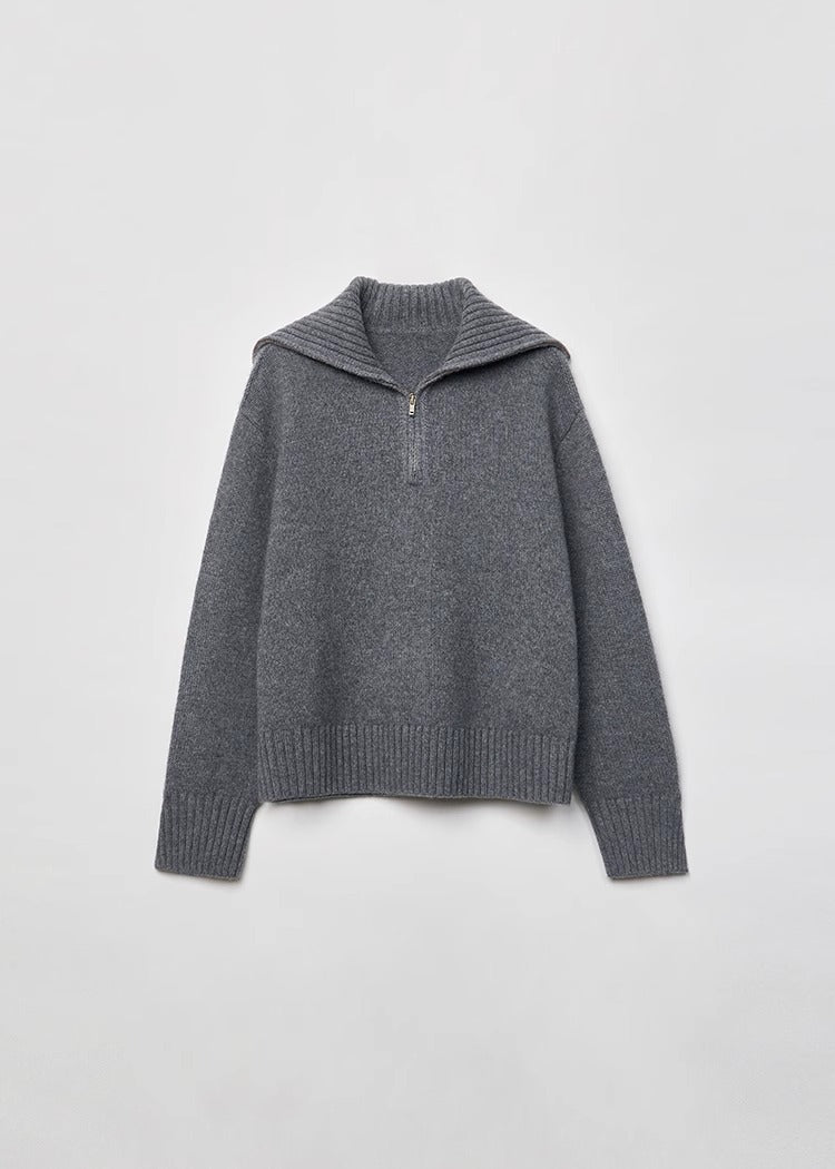 Cozy Zip Wool Triko