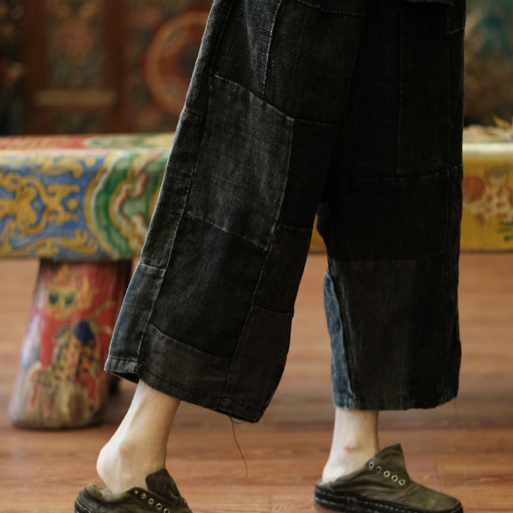Vintage Patchwork Spring Pantolon