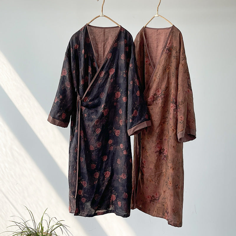 Bohemian Bloom Kimono Elbise