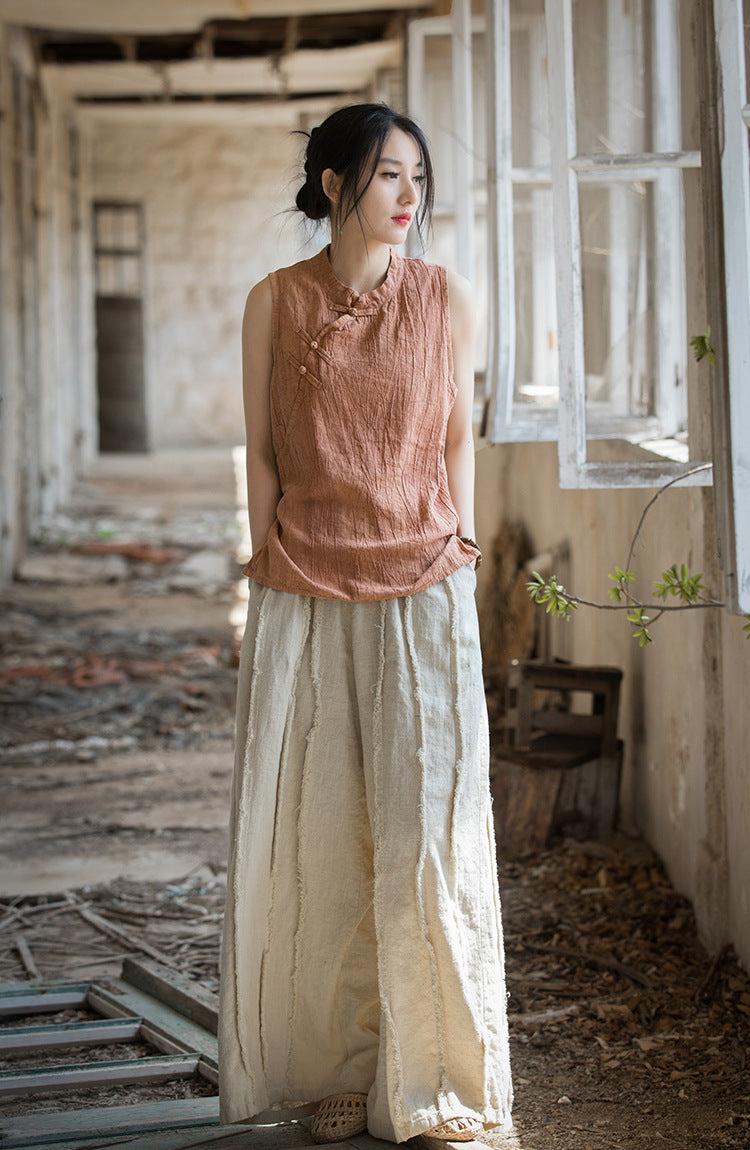 Vintage Cross Keten Bluz