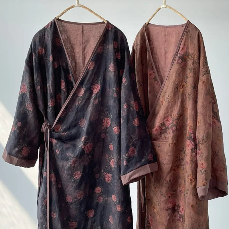 Bohemian Bloom Kimono Elbise