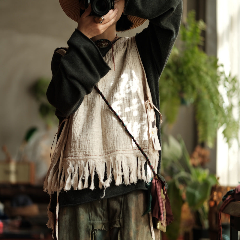 Boho Breeze Keten Bluz