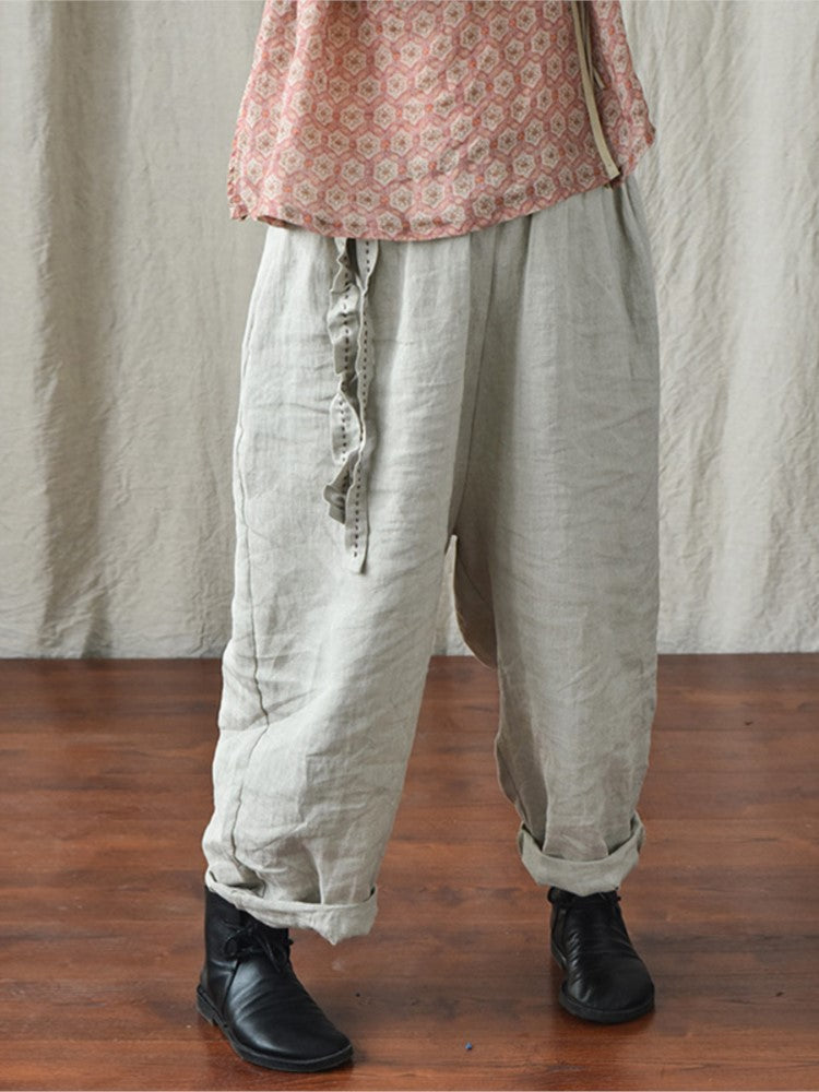 Bohemian Keten Salaş Pantolon