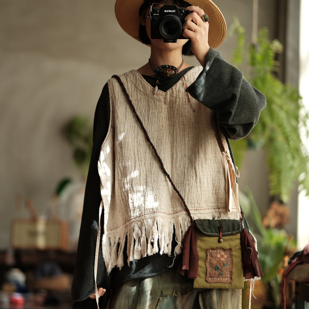 Boho Breeze Keten Bluz