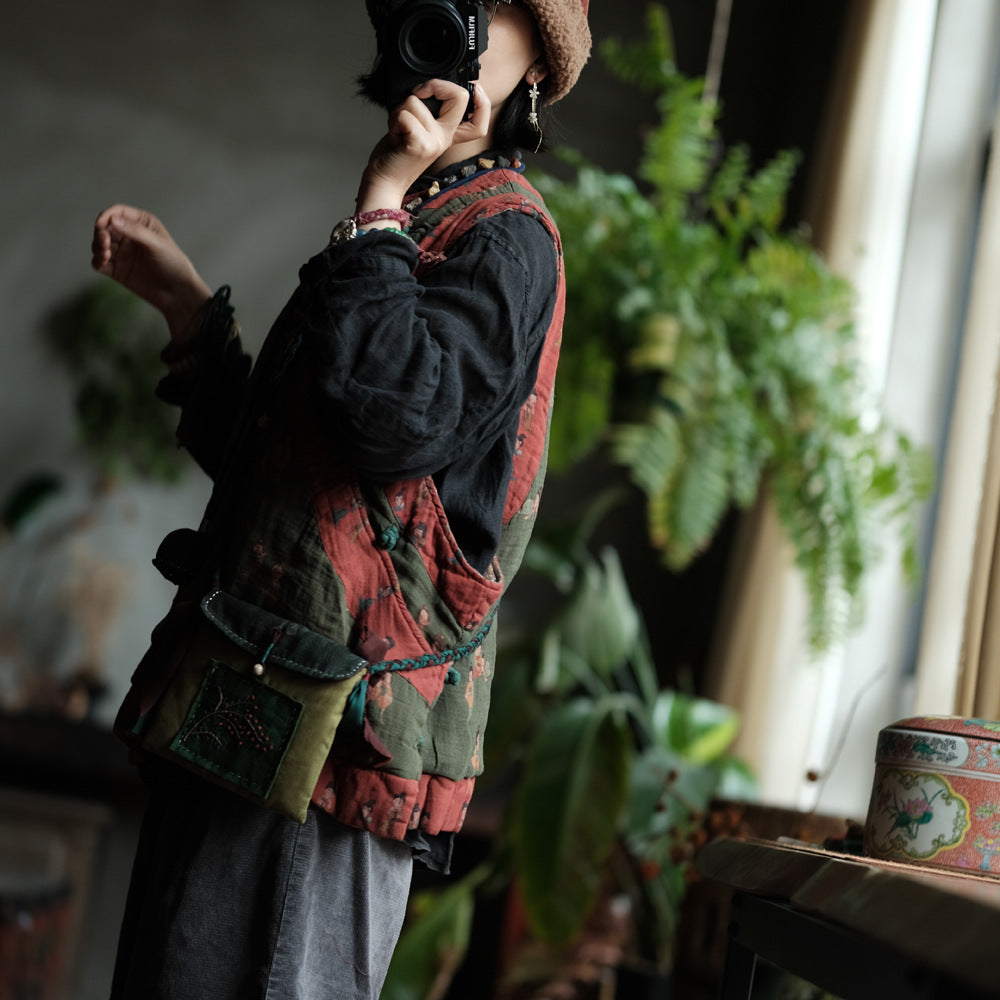 Vintage Tiny Figure Keten Yelek