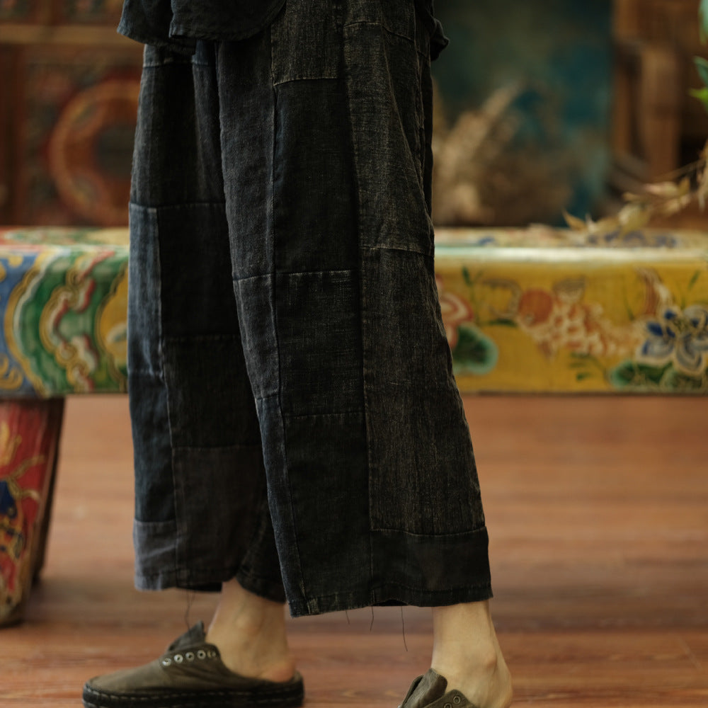 Vintage Patchwork Spring Pantolon