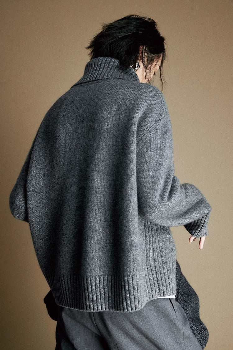 Cozy Zip Wool Triko