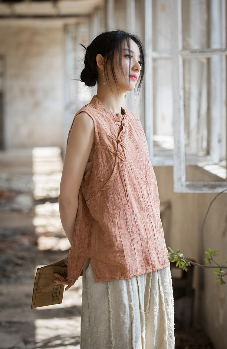 Vintage Cross Keten Bluz