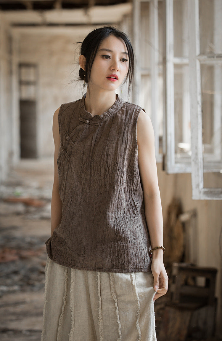 Vintage Cross Keten Bluz