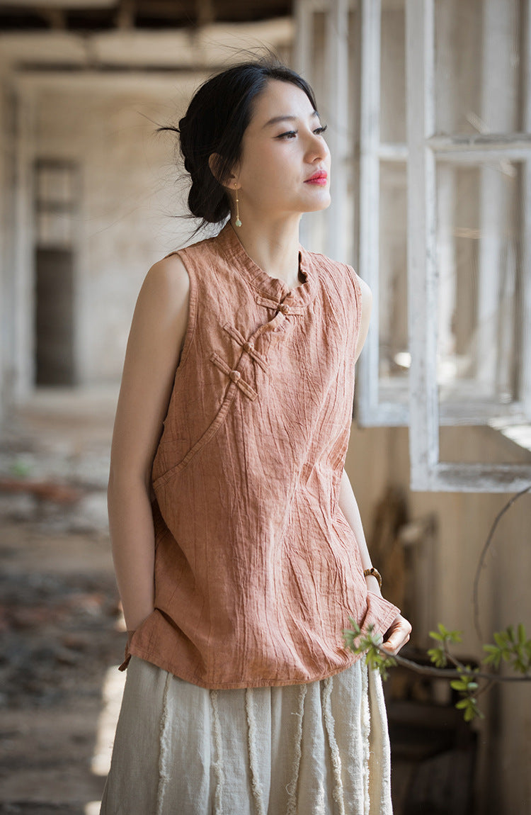 Vintage Cross Keten Bluz