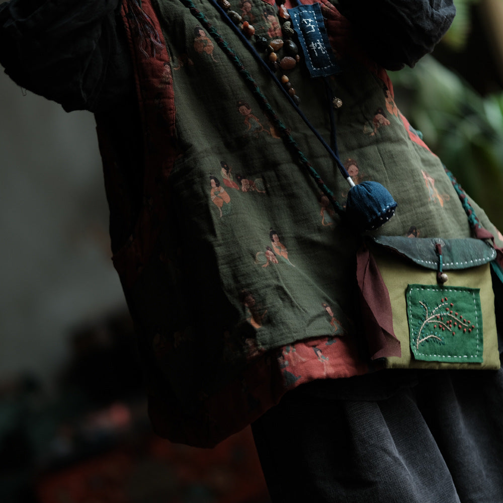 Vintage Tiny Figure Keten Yelek