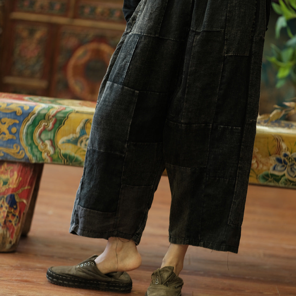 Vintage Patchwork Spring Pantolon